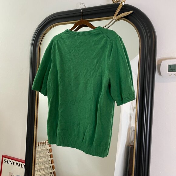 Boden cashmere short sleeve sweater size L in a kelly green - Picture 7 of 8